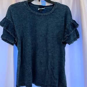 Ruffle Sleeve T-Shirt